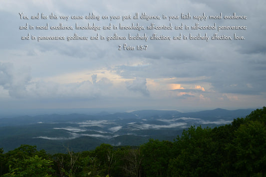 2 Peter 1:5-7 Parkway Panorama Christian greeting card