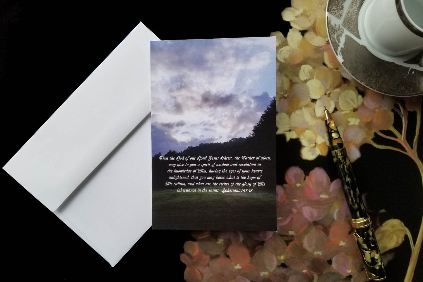 Ephesians 1:17-18 Glorious Sunrise FW Christian greeting card