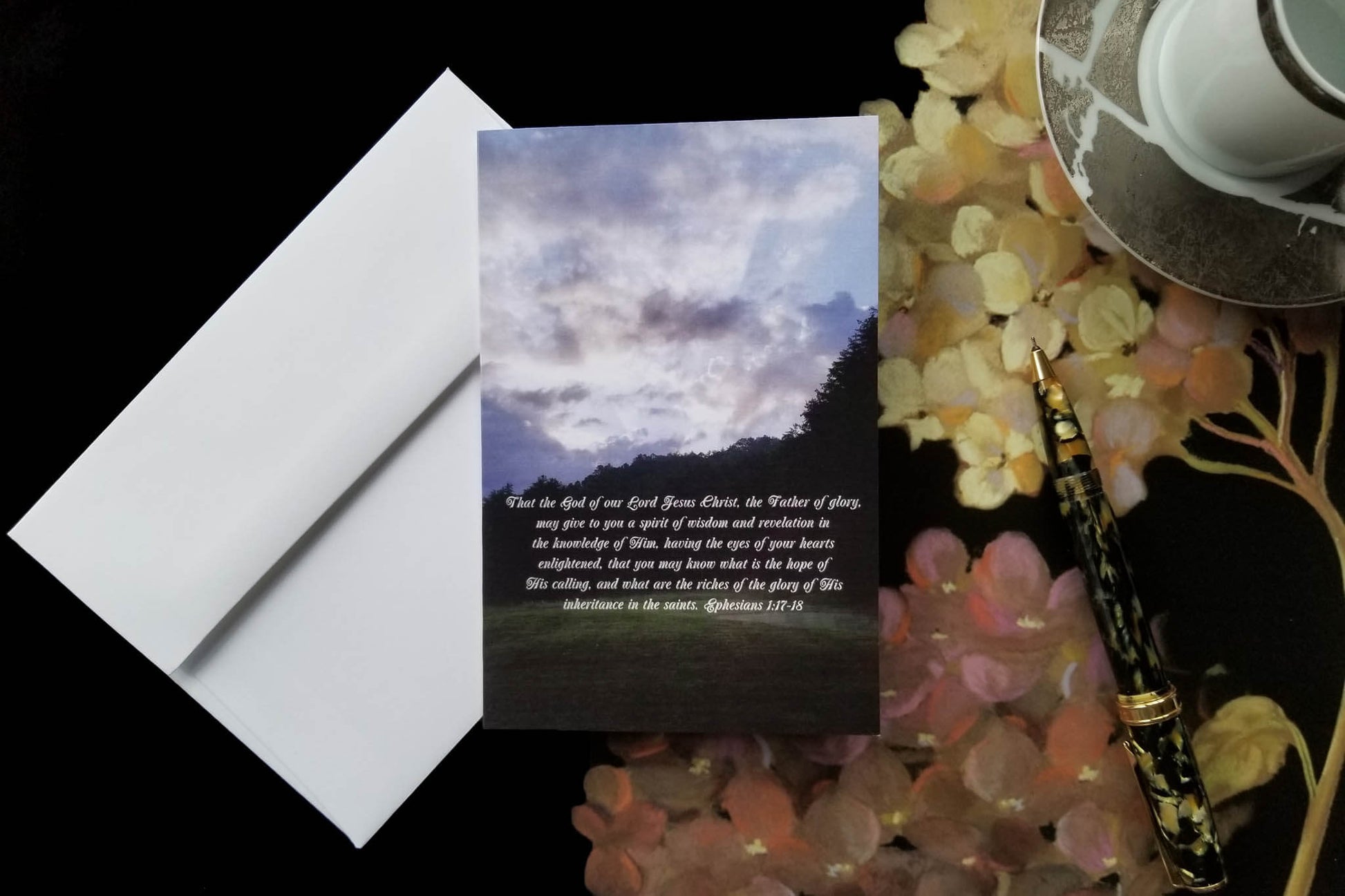 Ephesians 1:17-18 Glorious Sunrise FW Christian greeting card