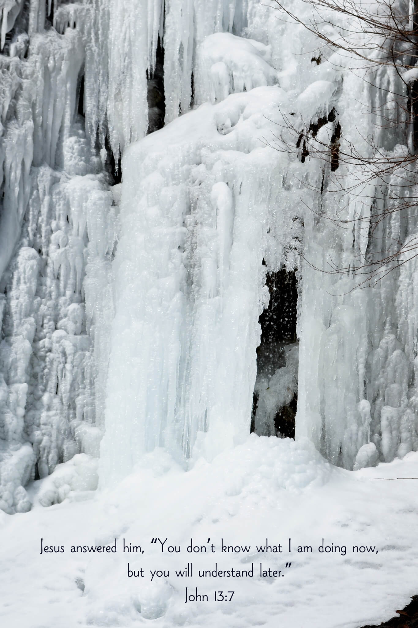 John 13:7 Frozen Waterfall