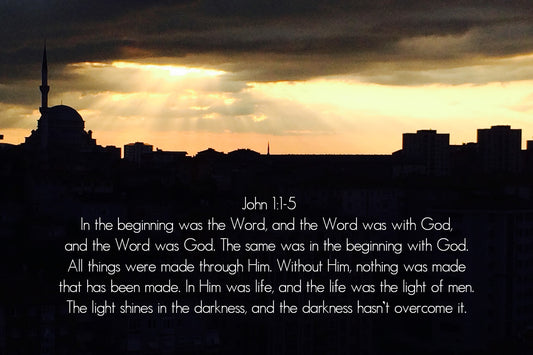 John 1 City in Relief Barnabas Notes Travels Christian greeting card