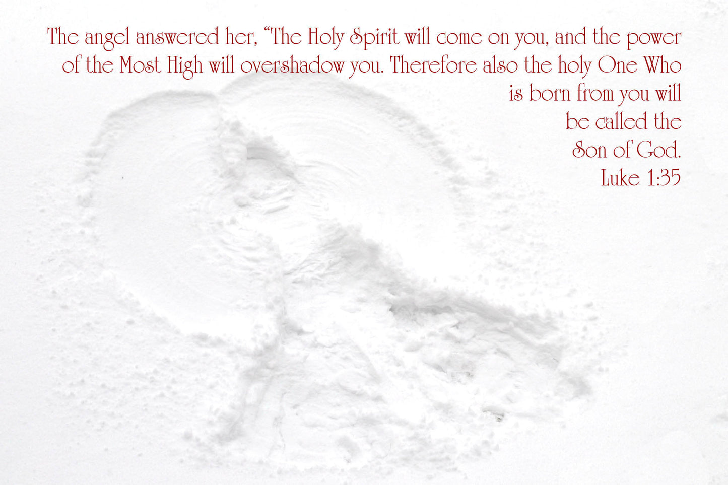 Luke 1:35 Snow Angel