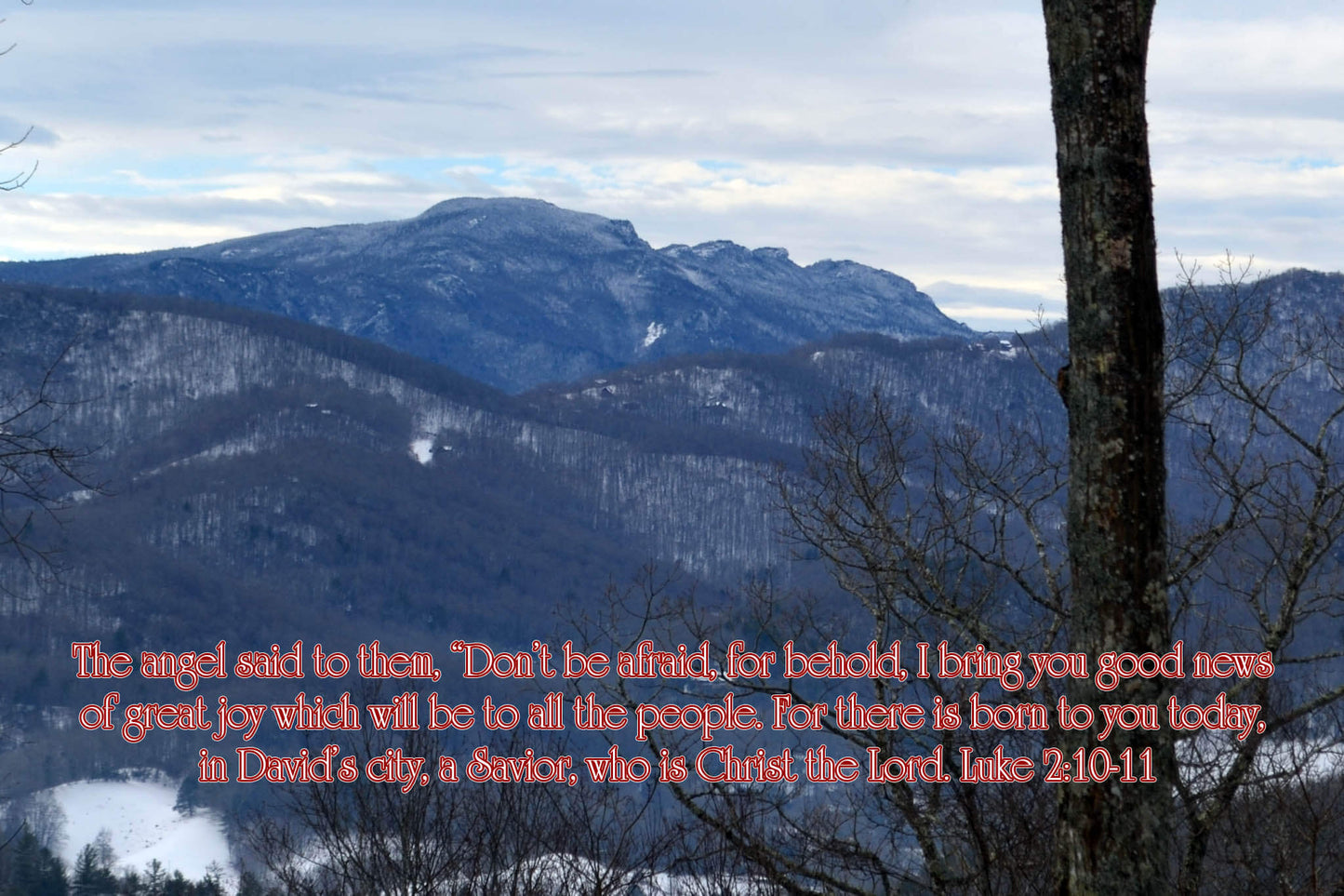 Luke 2:10-11 Snowy Grandfather