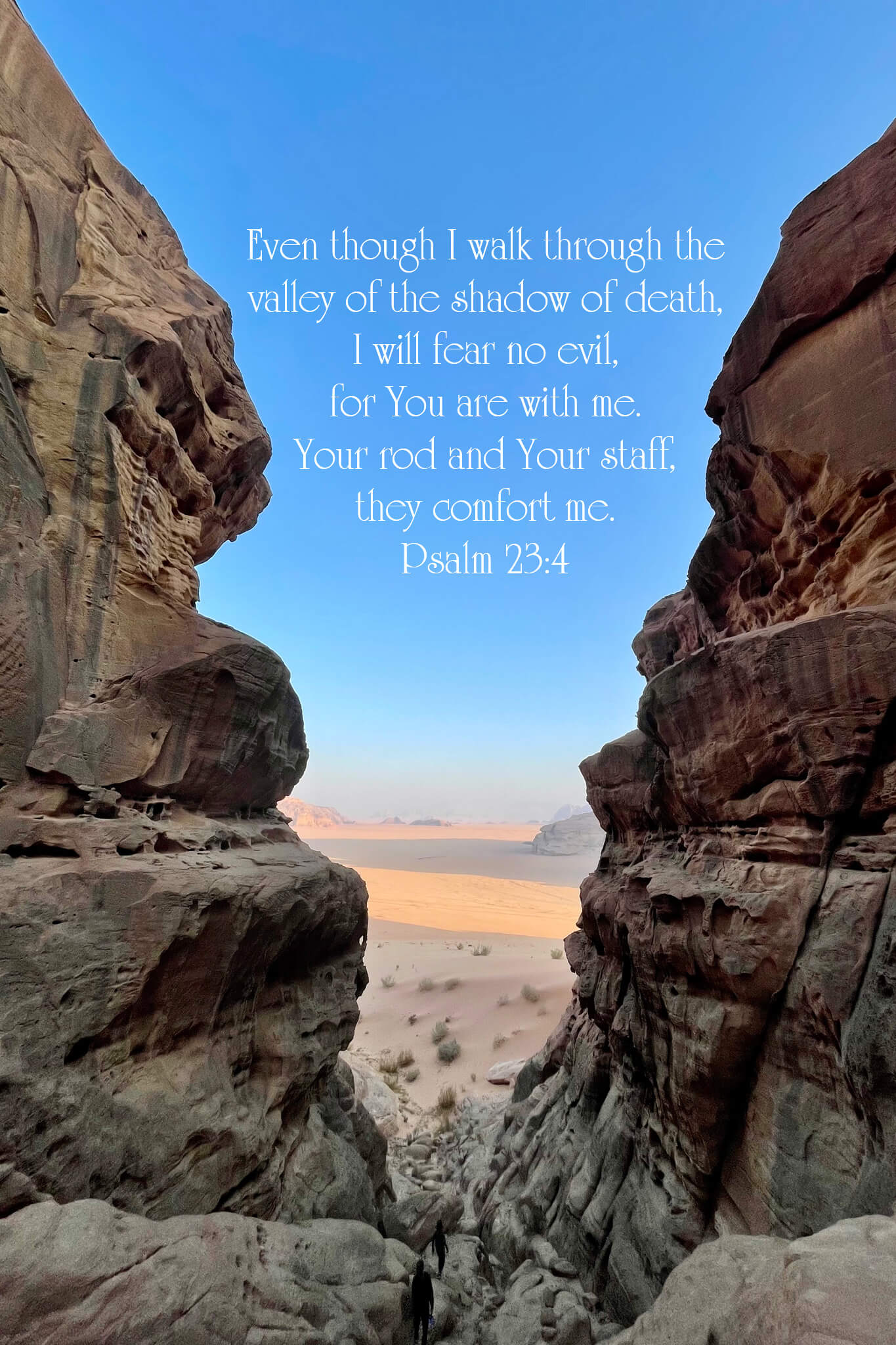 Psalm 23:4 Craigs and Cliffs Barnabas Notes Travels Christian greeting card