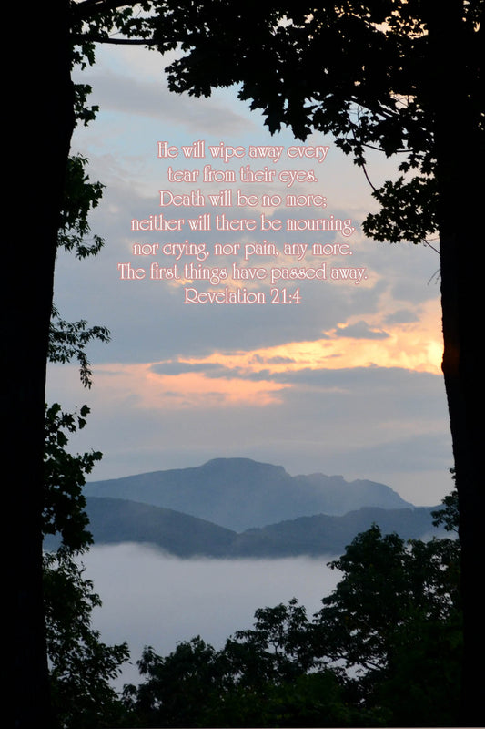 Revelation 21:4 Summer Sunset over Grandfather Mountain