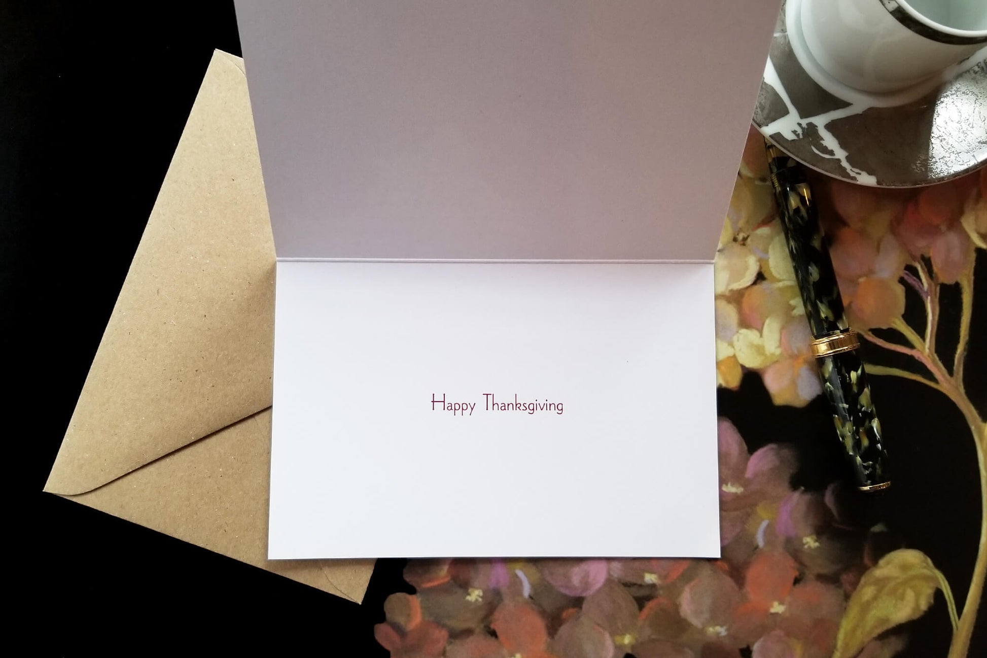 Happy Thanksgiving Inside 2 Corinthians 2 Fall Drive Parkway Eco Christian greeting card