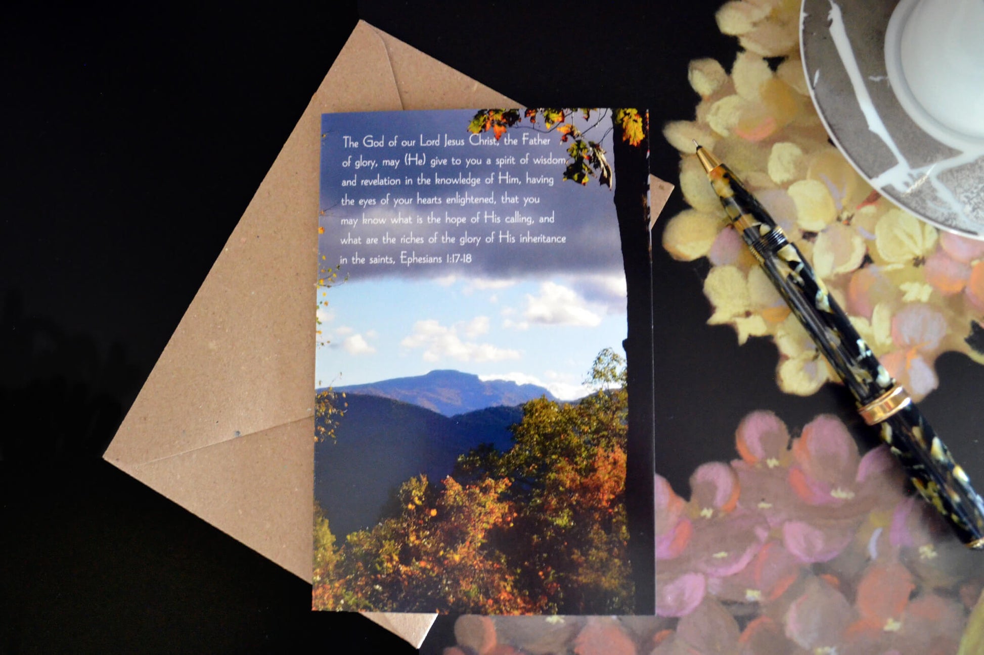 Ephesians 1 Wise Old Grandfather eco Christian greeting card