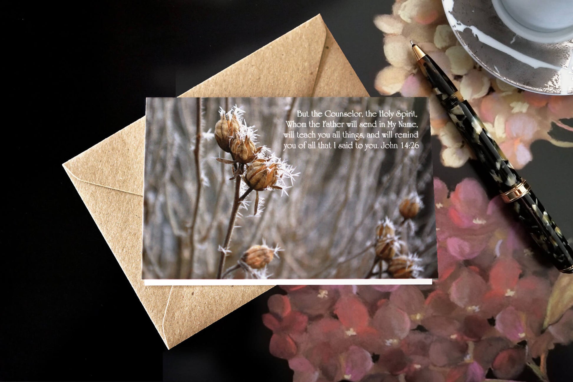 John 14 Hoarfrost eco Christian greeting card