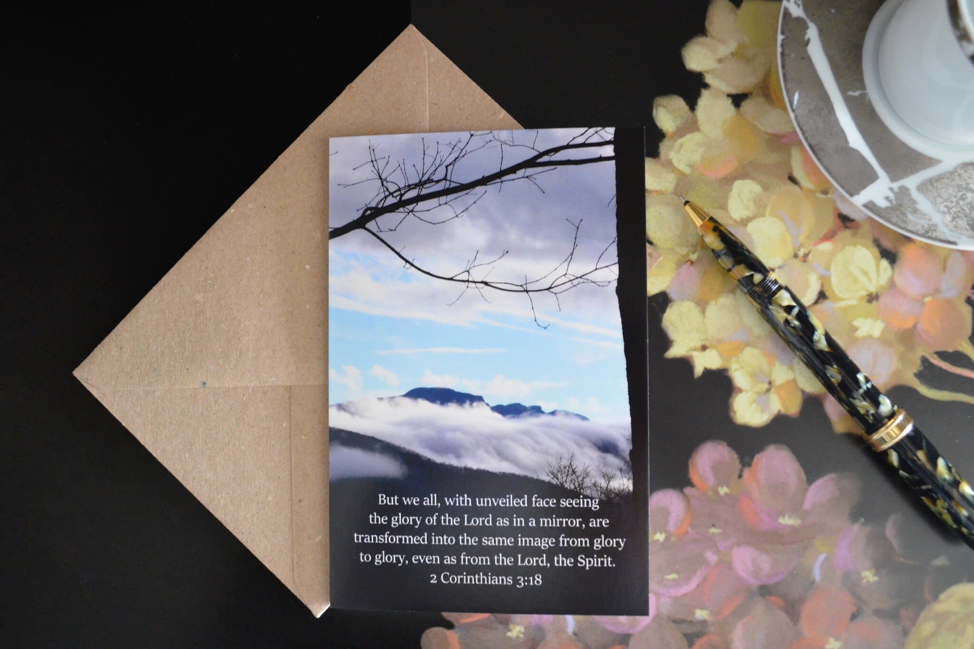 2 Corinthians 3 Grandfather Unveiled Christian greeting card