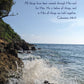 Colossians 1:16-17 Crashing Waves Barnabas Notes Travels Christian greeting card