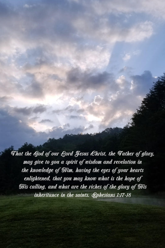 Ephesians 1:17-18 Glorious Sunrise Christian greeting card