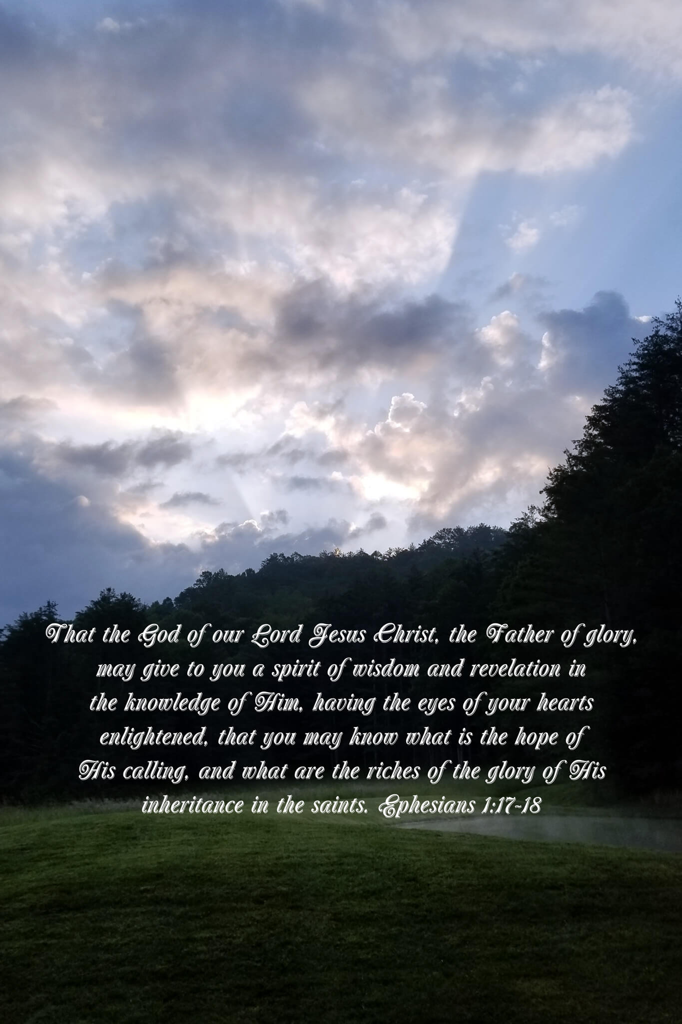 Ephesians 1 Glorious Sunrise Christian greeting card