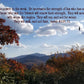 Isaiah 40:29, 31 Fall Flight Over Grandfather Christian greeting card