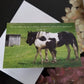 Proverbs 22:6 FW Foal and Mare Christian greeting card