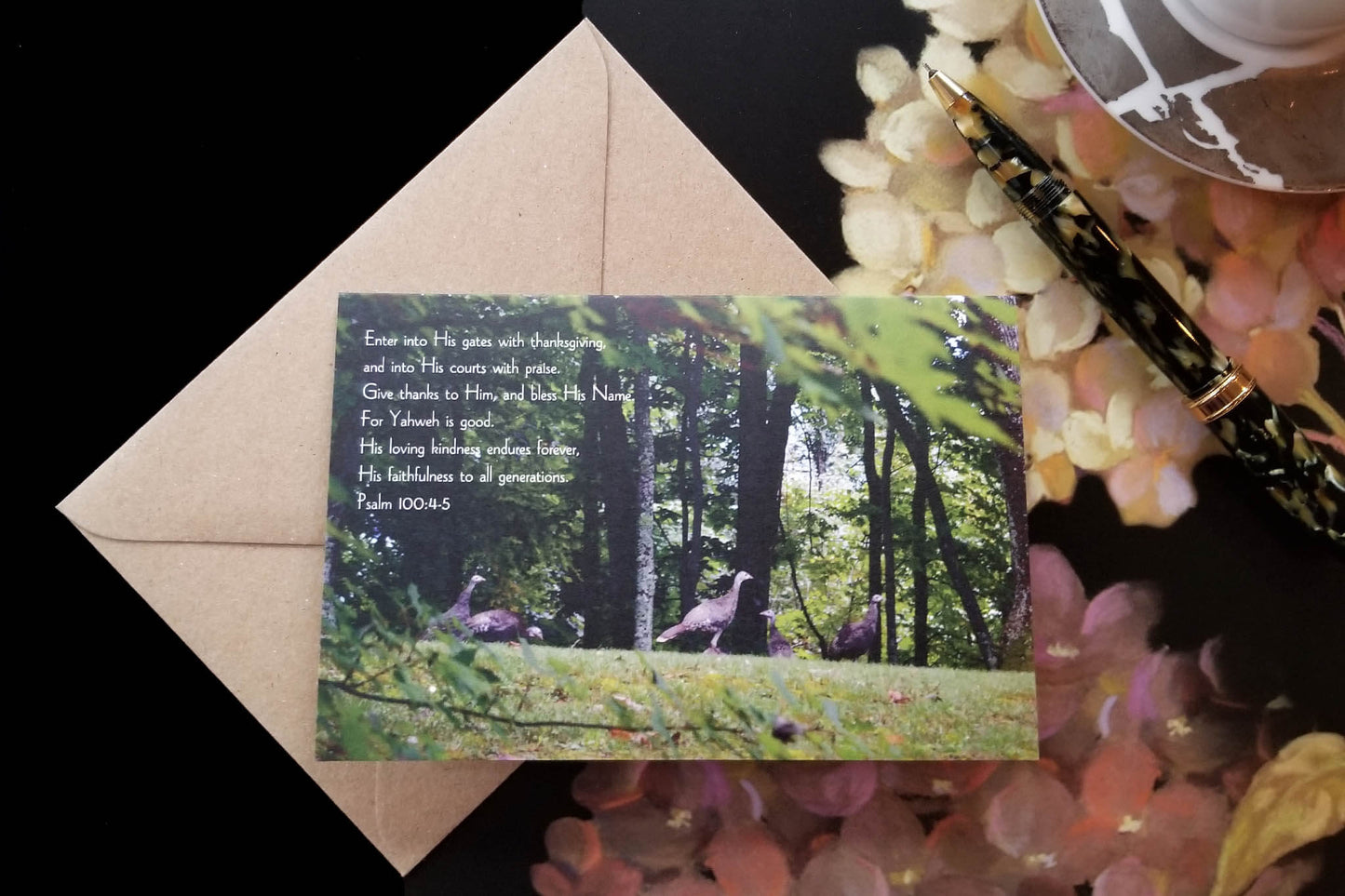 Psalm 100:4-5 eco Christian greeting card