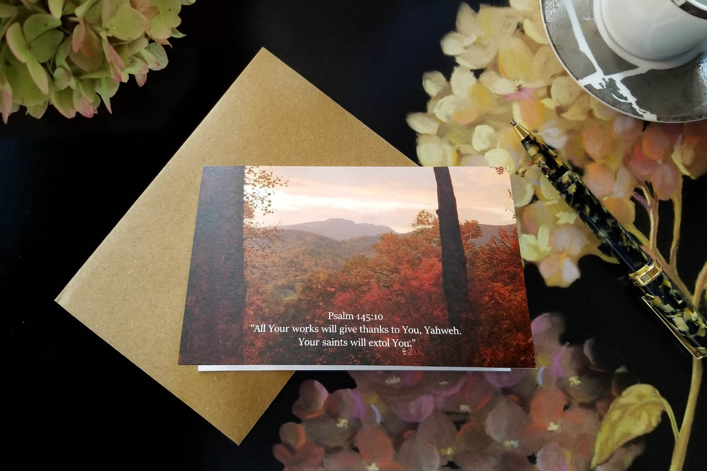 Psalm 145:10 eco Christian greeting card