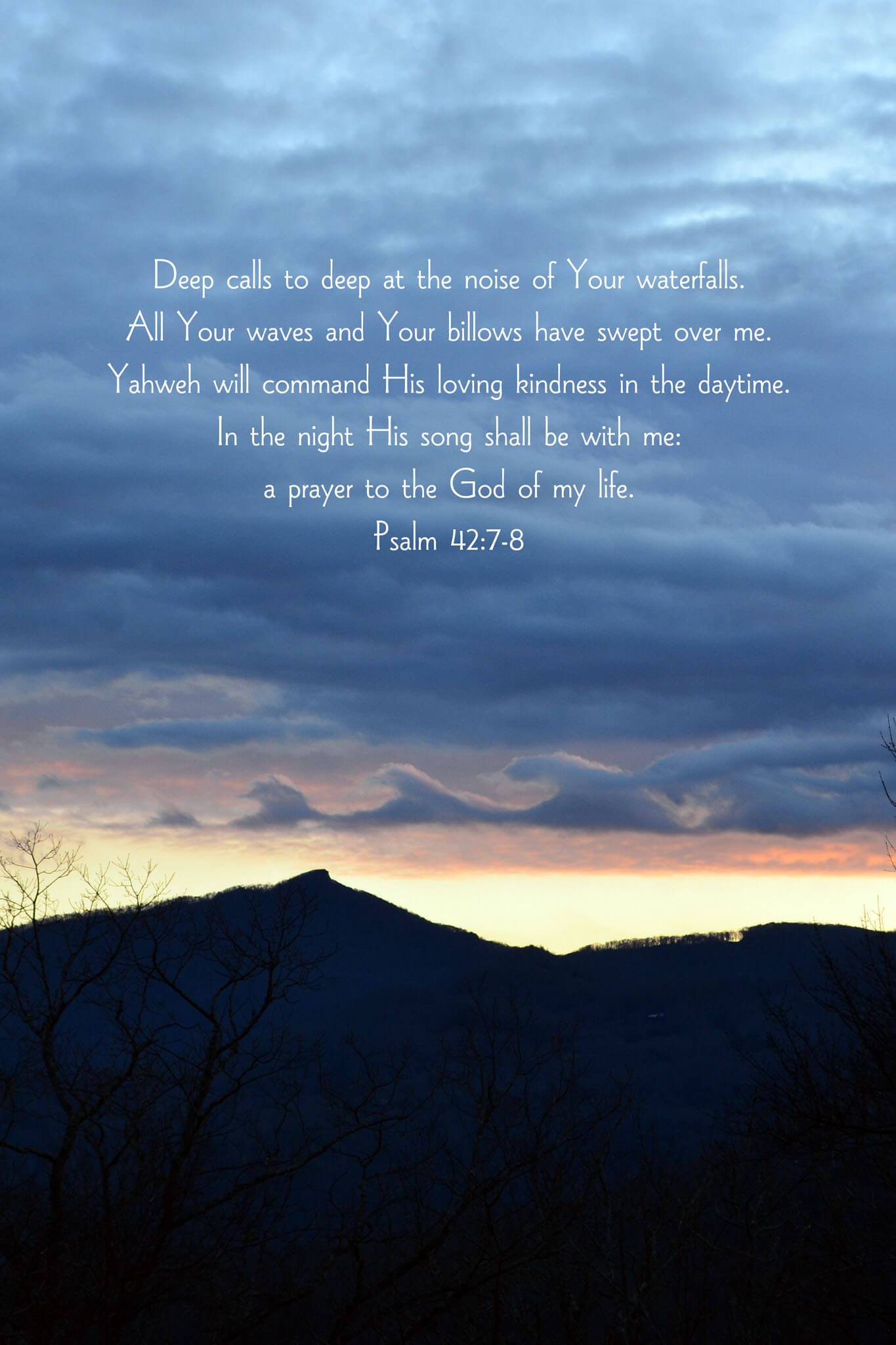 Psalm 42:7-8 Waves in Sky