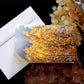 Isaiah 60 Sunrise Illuminating Golden Leaves FW Christian greeting card textured linen