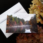 James 1 Steam Rising Off of Fall Pond FW Christian greeting card