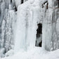 John 13:7 with a frozen waterfall with a missing section revealing flowing water Christian greeting card