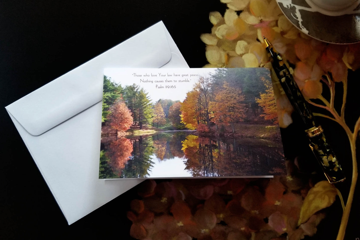 Psalm 119:165 Fall Reflections FW Christian greeting card